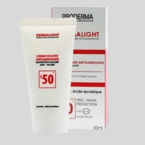 Crème Solaire Dépigmentante Proderma Dermalight SPF 50+ anti-taches acide ascorbique