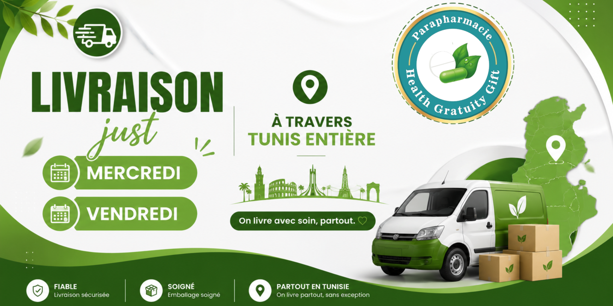 livraison a domicile parapharmacie Tunisie